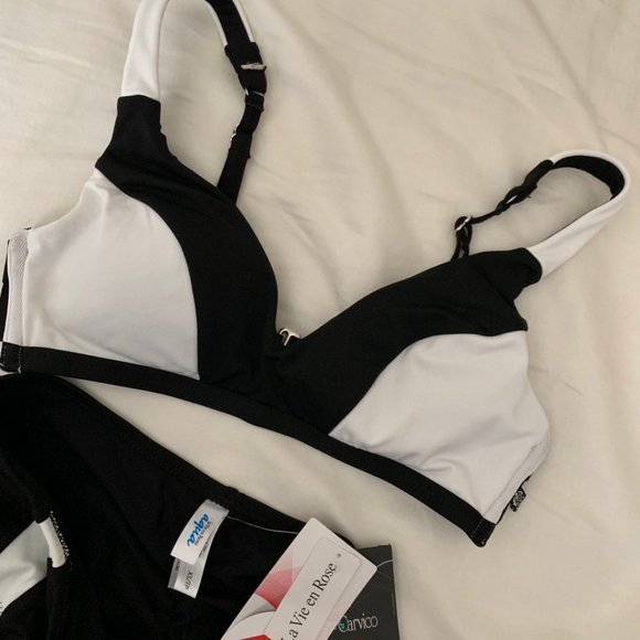 La Vie en Rose Black and White Bathing Suit 🦓 - Picture 3 of 4